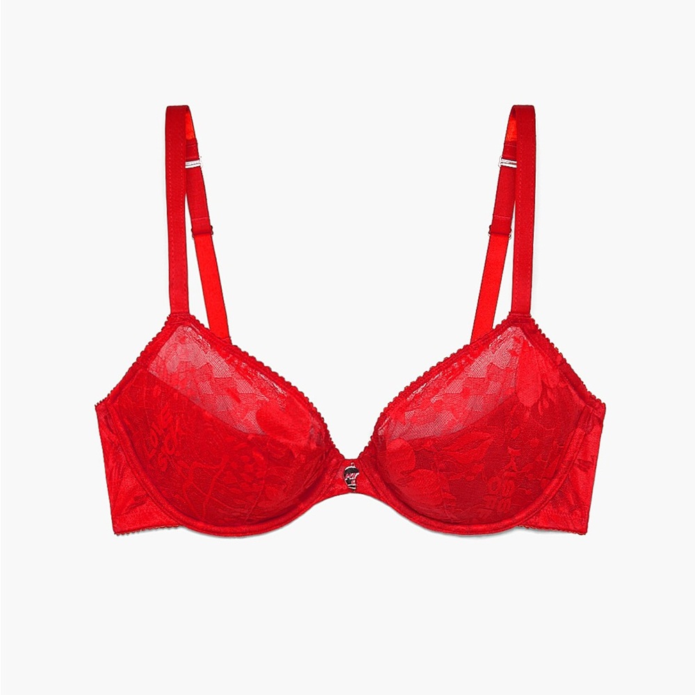 SAVAGE X FENTY’S Lovestruck Lace Half Cup Valentine’s Day Themed Bra